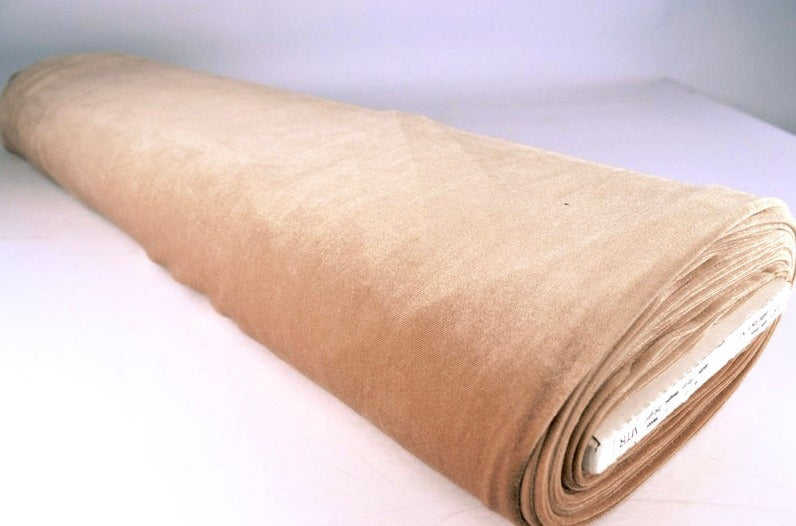 BEIGE VELOUR MED STRETCH – MJUK STICKAD KVALITET