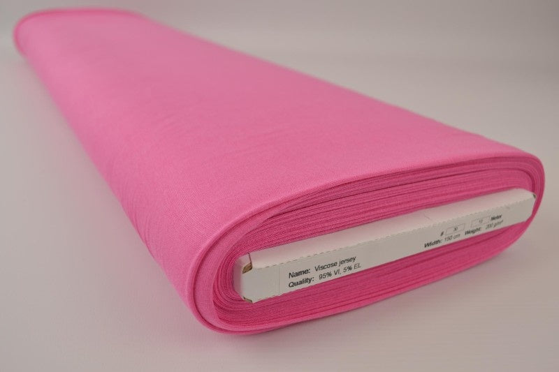 PINK VISKOSJERSEY – MJUK, ANDNINGSBAR & ELASTISK