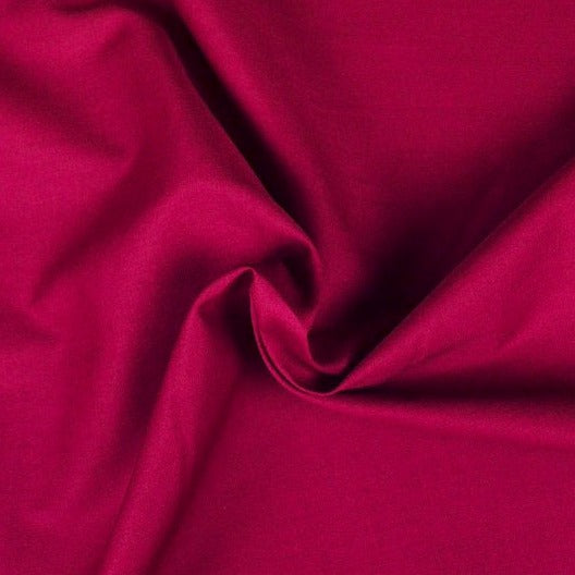 VINRÖD BOMULLSPOPLIN – TÄTT VÄVT BOMULLSTYG