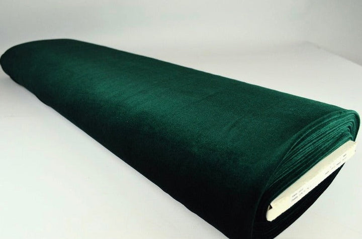 MÖRKGRÖN VELOUR MED STRETCH – MJUK STICKAD KVALITET