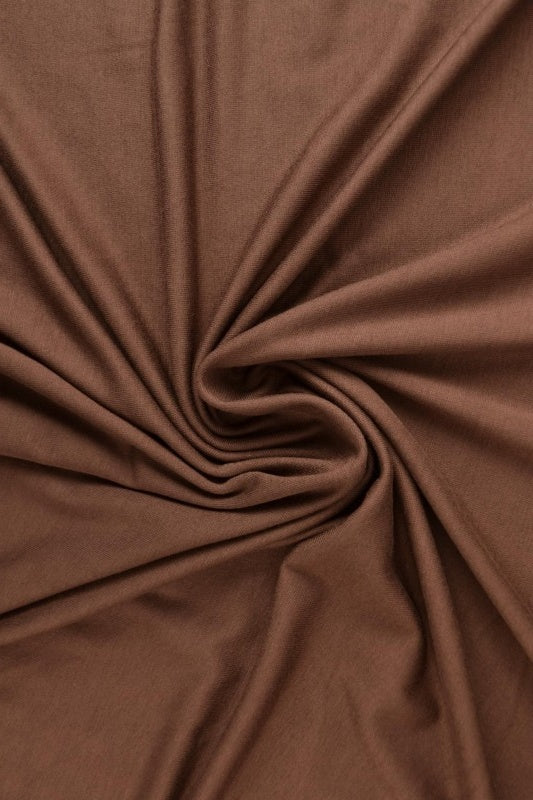 BRUN VISCOSE JERSEY TYG MED STRETCH