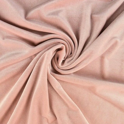 LJUSROSA VELOUR MED STRETCH – MJUK STICKAD KVALITET