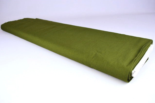 MOSGRÖN BOMULLSPOPLIN