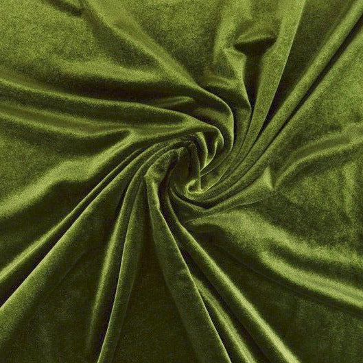 MOSGRÖN VELOUR MED STRETCH – MJUK STICKAD KVALITET