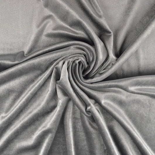 GRÅ VELOUR MED STRETCH – MJUK STICKAD KVALITET