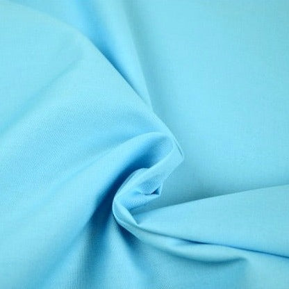 HAVSBLÅ BOMULLSPOPLIN – TÄTT VÄVT BOMULLSTYG