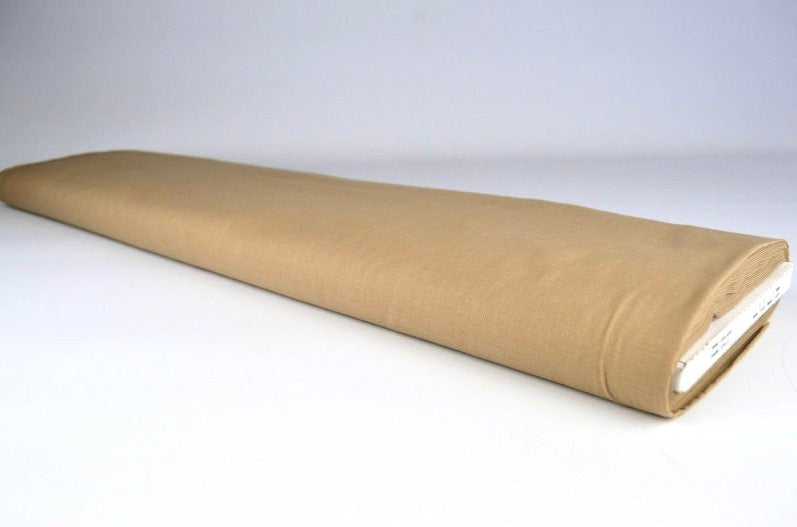 VINTAGE BEIGE BOMULLSPOPLIN – TÄTT VÄVT BOMULLSTYG