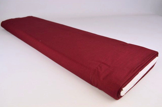 BORDEAUX BOMULLSPOPLIN – TÄTT VÄVT BOMULLSTYG