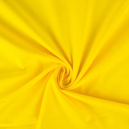 GUL BOMULLSPOPLIN – TÄTT VÄVT BOMULLSTYG