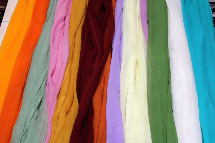 VITT SIDENCHIFFONG – LÄTT, SKIRT CHIFFONGTYG - 150 CM BREDD