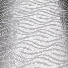 SØLV SATIN JACQUARD STOF MED BØLGEMOTIV