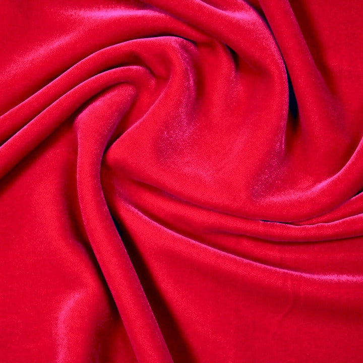 RØD MICRO VELOUR STOF
