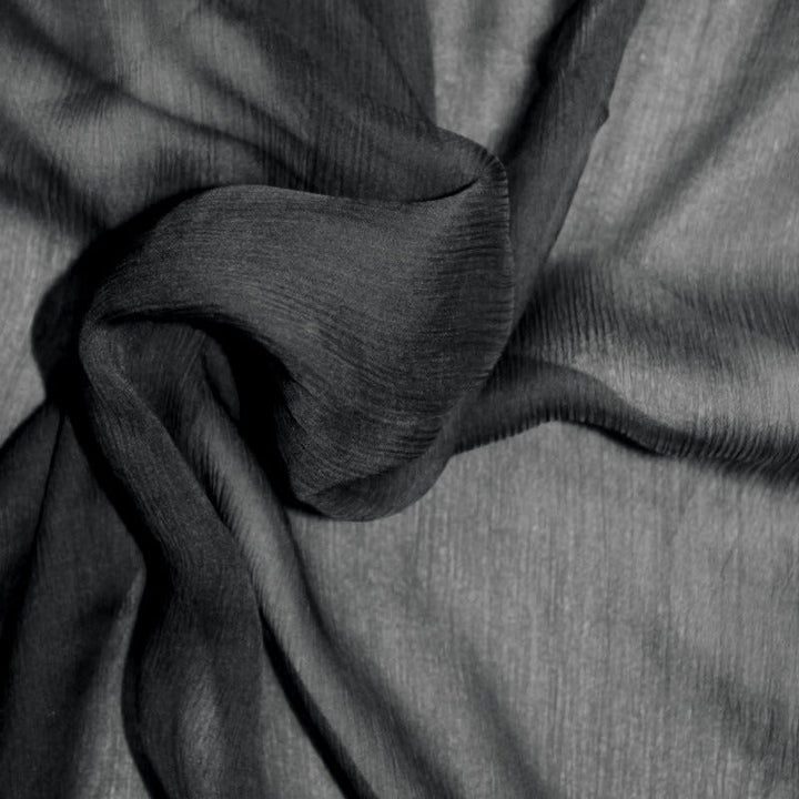 SVART SIDENCHIFFONG – LÄTT, SKIRT CHIFFONGTYG - 150 CM BREDD