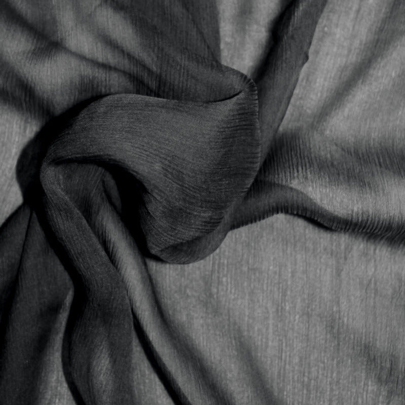 SVART SIDENCHIFFONG – LÄTT, SKIRT CHIFFONGTYG - 140 CM BREDD