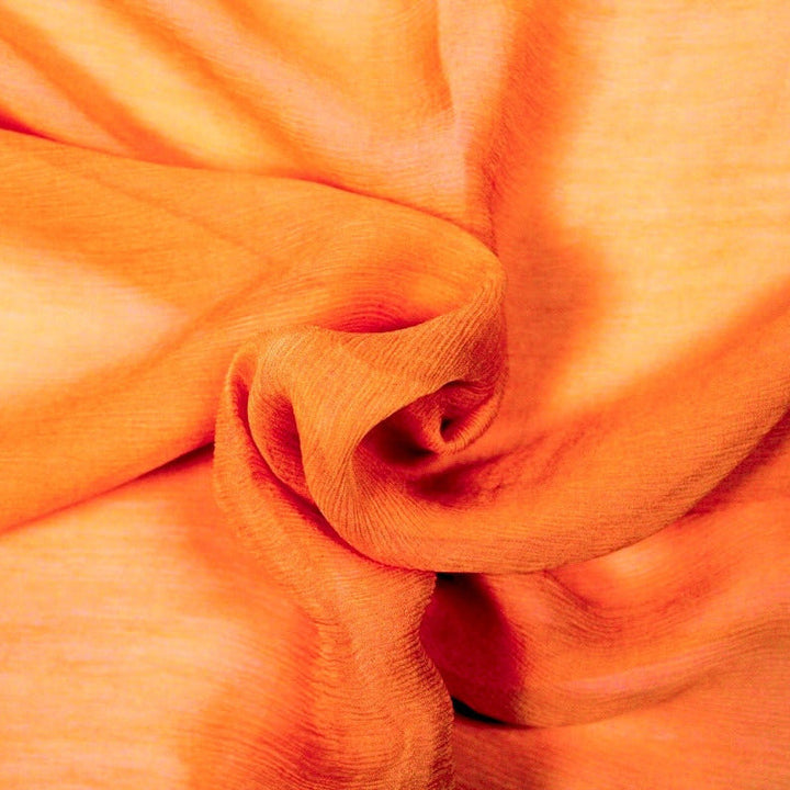 LJUSORANGE SIDENCHIFFONG – LÄTT, SKIRT CHIFFONGTYG