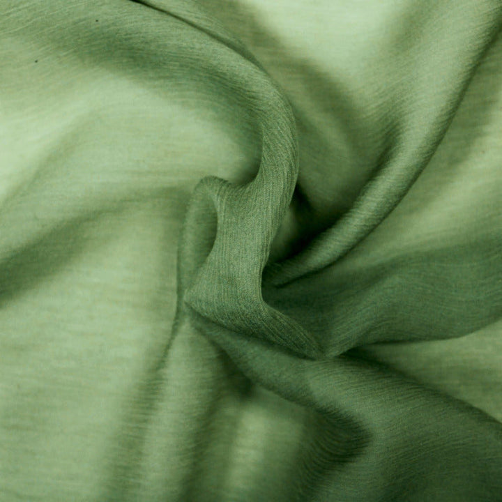 MOSEGRÖNT SIDENCHIFFONG – LÄTT, SKIRT CHIFFONGTYG