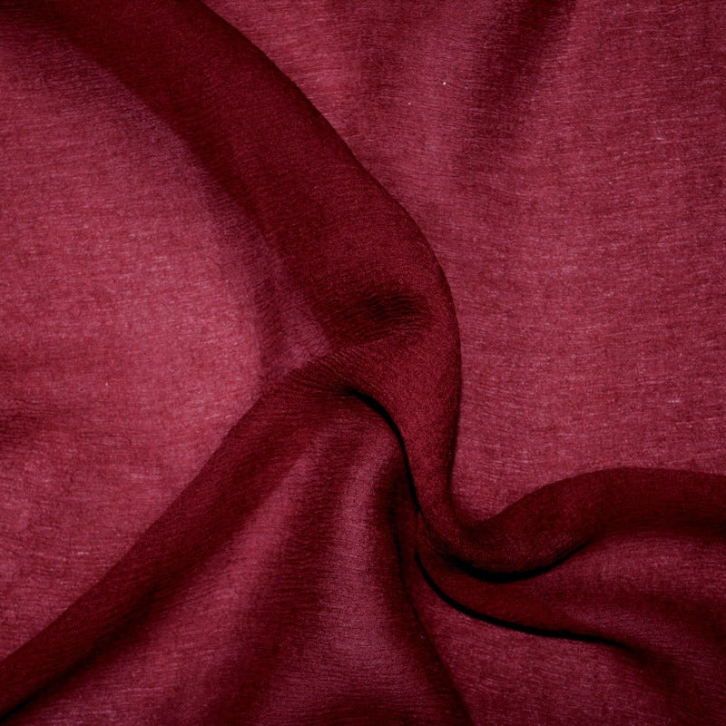 BORDEAUX SIDENCHIFFONG – LÄTT, SKIRT CHIFFONGTYG