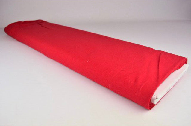 RÖD BOMULLSPOPLIN – TÄTT VÄVT BOMULLSTYG