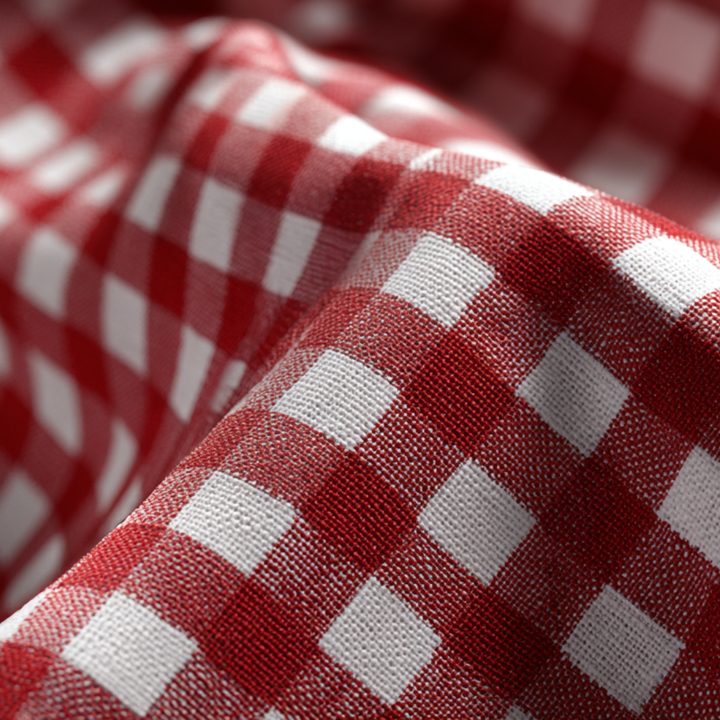 SVART GINGHAM RANDIGT BOMULLSTYG 6,5 MM GINGHAM RUTOR – OEKO-TEX BOMULL, LÄTT & ANDNINGSBART