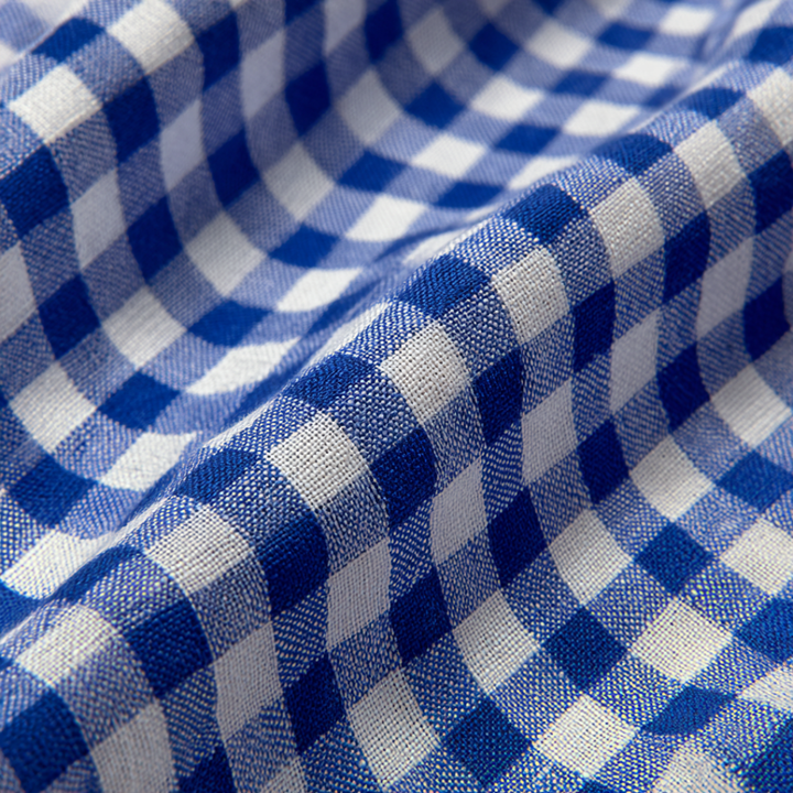 GRÅ GINGHAM RUTIGT BOMULLSTYG 6,5 MM GINGHAM RUTOR – OEKO-TEX BOMULL, LÄTT & ANDNINGSBART