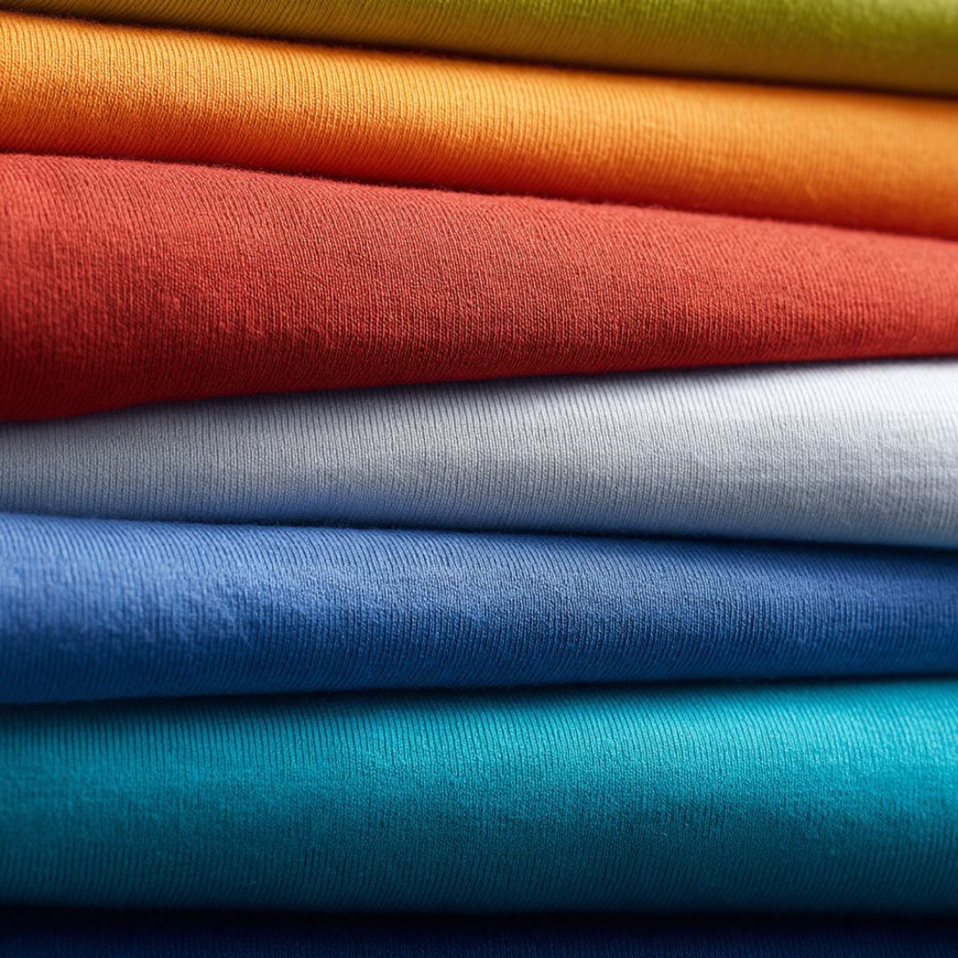 BABYBLÅ BOMULLSJERSEY – NATURLIG, ANDNINGSBAR & STRETCHIG