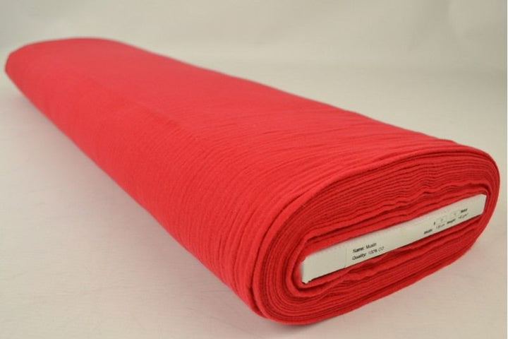 RÖD DOUBLE GAUZE MUSSLIN – MJUK & ANDNINGSBAR