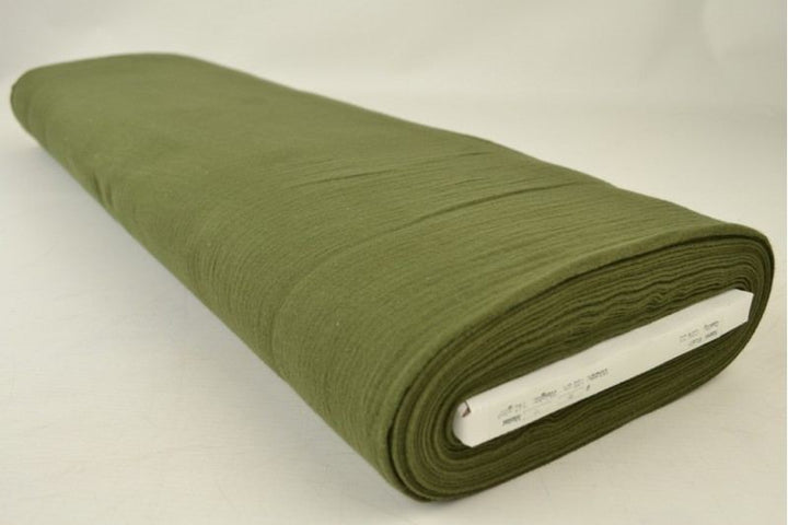 MOSGRÖN DOUBLE GAUZE MUSSLIN – MJUK & ANDNINGSBAR