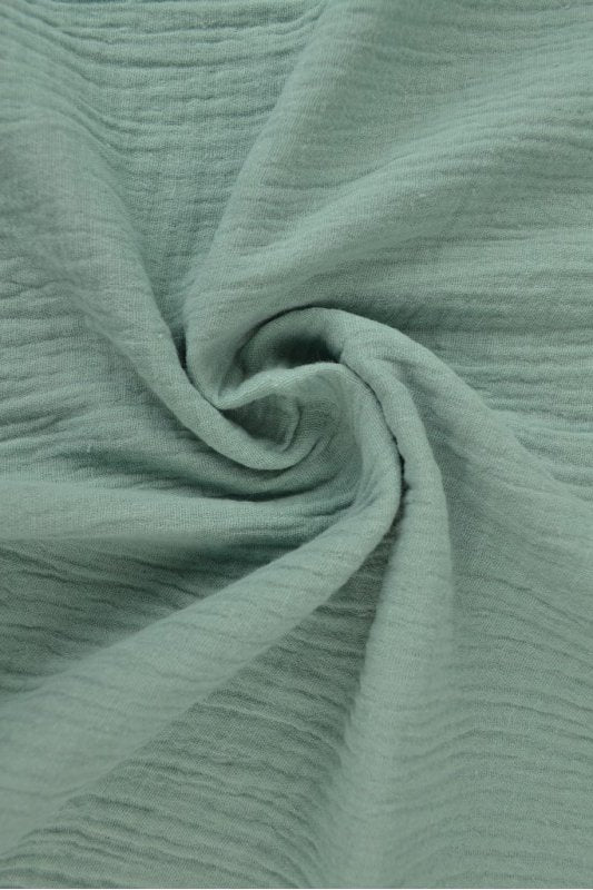VINTAGE GRÖN DOUBLE GAUZE MUSSLIN – MJUK & ANDNINGSBAR