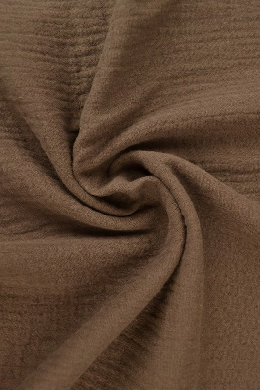 BRUN DOUBLE GAUZE MUSSLIN – MJUK & ANDNINGSBAR