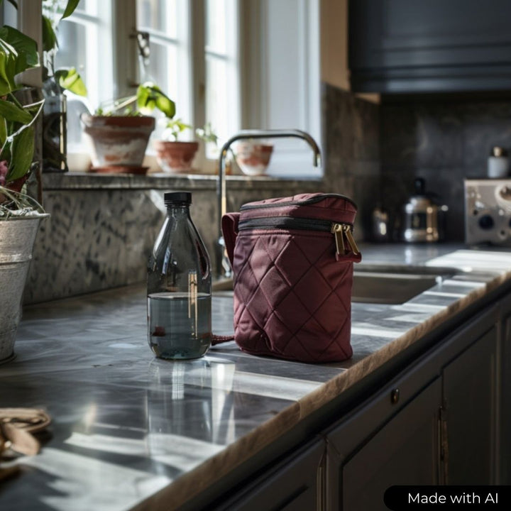 LJUSROSA QUILTAD TYG MED VADDERAD BAKSYDA