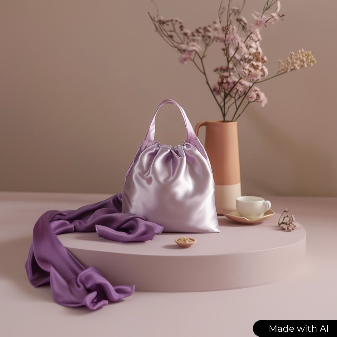 Mörk vintage rosa satin tyg – lätt & glansigt (bild 5 av 8)
