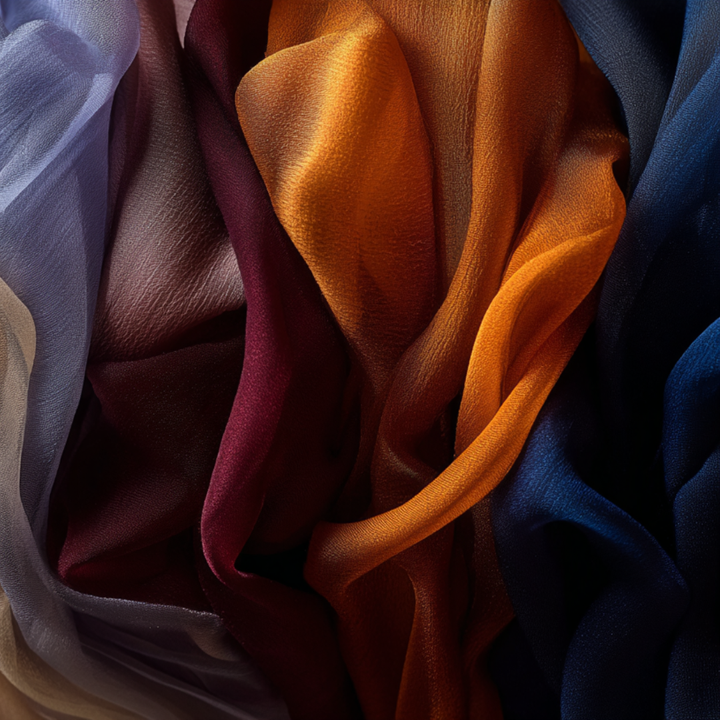 BORDEAUX SIDENCHIFFONG – LÄTT, SKIRT CHIFFONGTYG