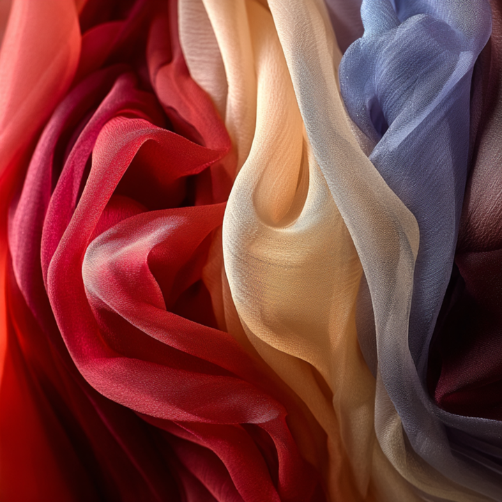 BORDEAUX SIDENCHIFFONG – LÄTT, SKIRT CHIFFONGTYG