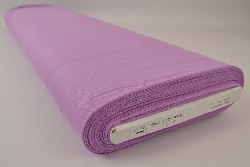 LJUS LILA VISKOSJERSEY – MJUK, ANDNINGSBAR & ELASTISK