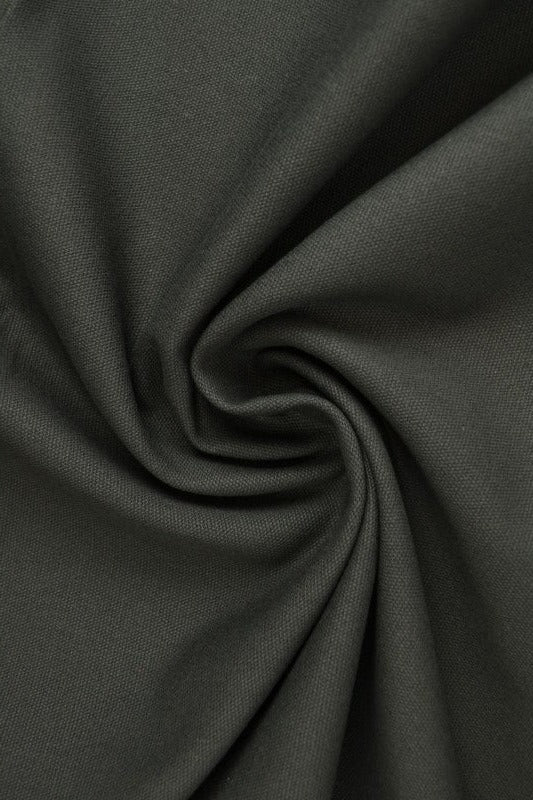 Antracit bomuldscanvas 350 g/m² OEKO-TEX