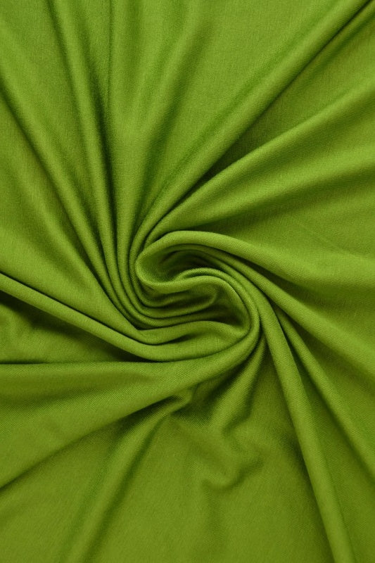 MOSGRÖN VISCOSE JERSEY TYG MED STRETCH