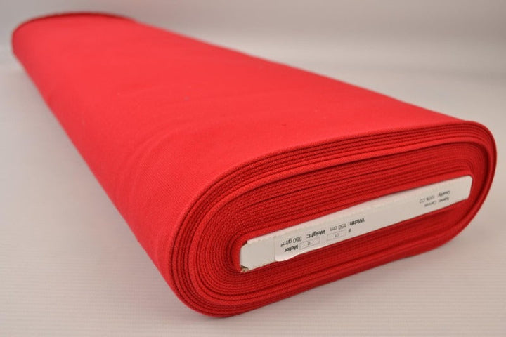 RØD BOMULDSCANVAS – TÆTVÆVET 350 g/m², OEKO-TEX produkt