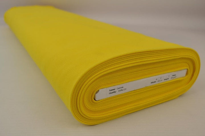 GUL BOMULDSCANVAS – TÆTVÆVET 350 g/m², OEKO-TEX produkt