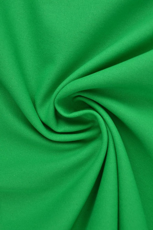 GRØN BOMULDSCANVAS – TÆTVÆVET 350 g/m², OEKO-TEX nærbillede