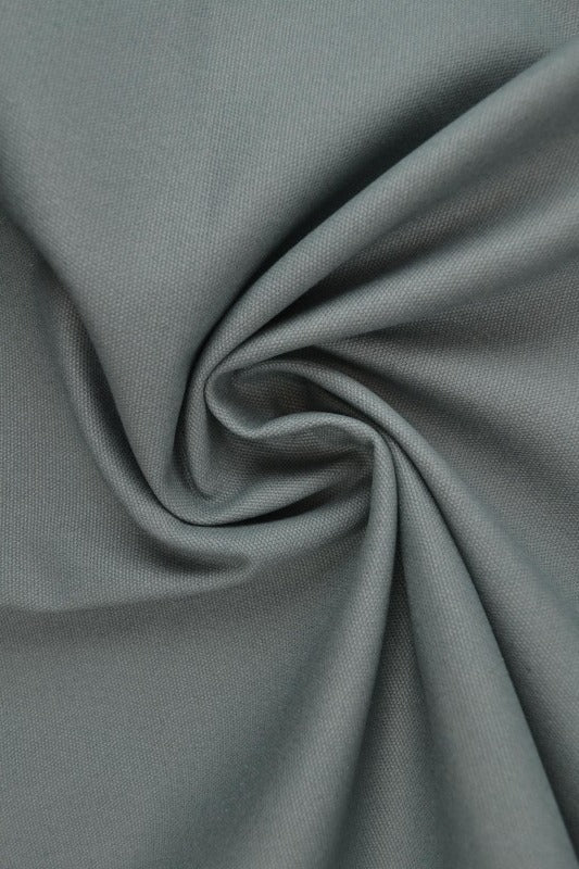 GRØNGRÅ BOMULDSCANVAS – TÆTVÆVET 350 g/m², OEKO-TEX nærbillede