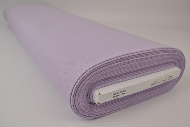 Lavendel bomuldscanvas 350 g/m² på rulle