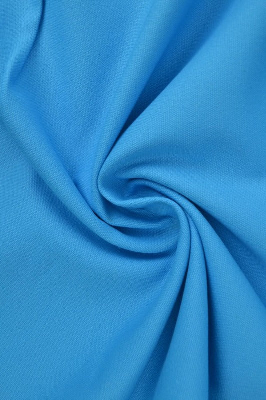 PETROLEUMSBLÅ BOMULDSCANVAS – TÆTVÆVET 350 g/m², OEKO-TEX nærbillede