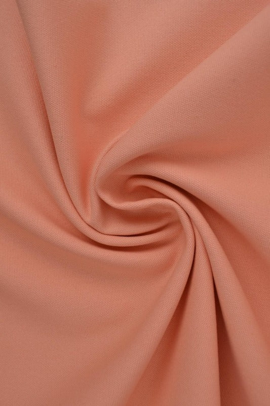 LAKSEFARVET BOMULDSCANVAS – TÆTVÆVET 350 g/m², OEKO-TEX nærbillede