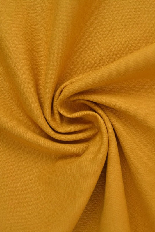 KARRYGUL BOMULDSCANVAS – TÆTVÆVET 350 g/m², OEKO-TEX nærbillede