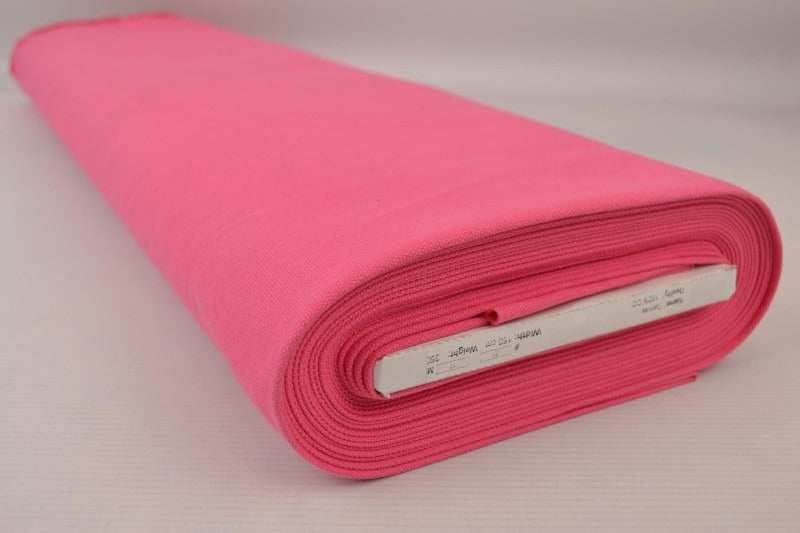 PINK BOMULDSCANVAS – TÆTVÆVET 350 g/m², OEKO-TEX produkt