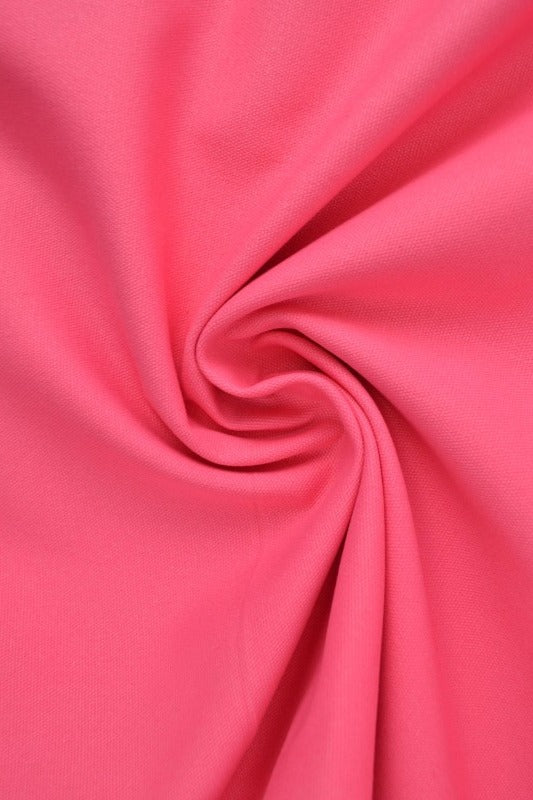PINK BOMULDSCANVAS – TÆTVÆVET 350 g/m², OEKO-TEX nærbillede
