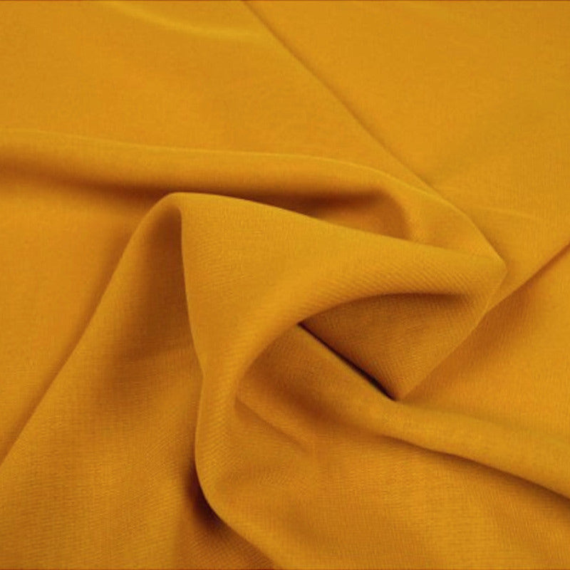 CURRYGUL LÄTT SEMI TRANSPARENT CHIFFONG TYG