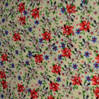 CREME BOMULDSPOPLIN MED MULTIFARVET DITSY BLOMSTERPRINT