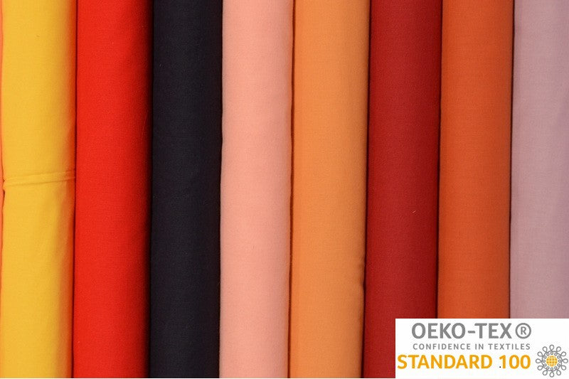 OCKERGUL LÄTT SEMI TRANSPARENT VOILE TYG I BOMULL