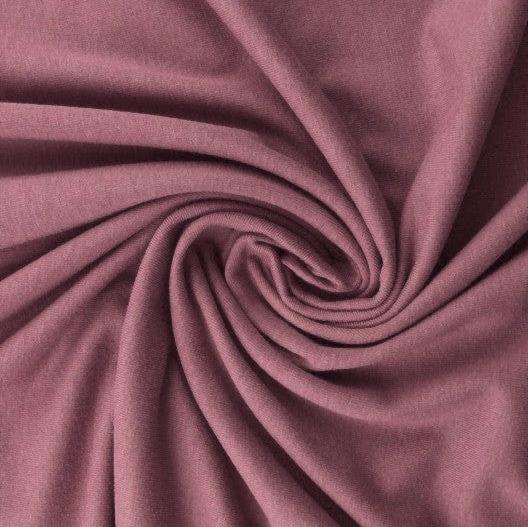 MÖRK VINTAGE ROSA BOMULLSJERSEY – NATURLIG, ANDNINGSBAR & STRETCHIG